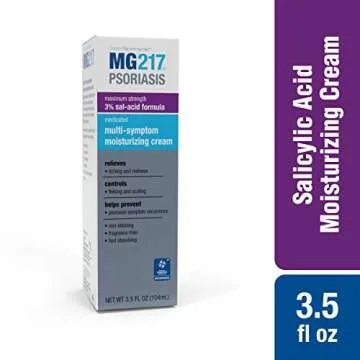 MG217 Medicated Moisturizing Psoriasis Cream - 3% Salicylic Acid, Fragrance-Free