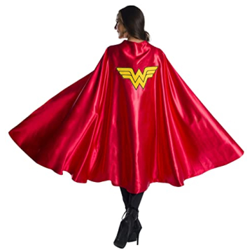 Rubies womens Dc Comics Deluxe Wonder Woman Cape Costume Accessory, As Shown, One Size US