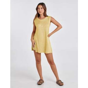 Stylish QIBABU Women's 2 Piece Knit Pajama Set in Yellow