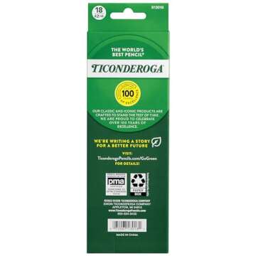 Ticonderoga Neon Pencils - Pre-Sharpened #2, 18 Count
