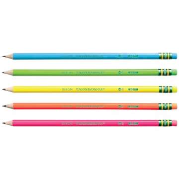 Ticonderoga Neon Pencils - Pre-Sharpened #2, 18 Count