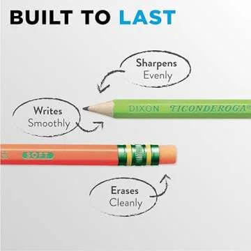 Ticonderoga Neon Pencils - Pre-Sharpened #2, 18 Count