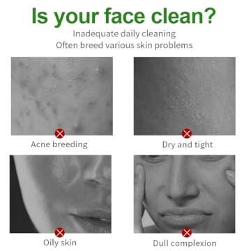 Ursoulney Green Tea Cleansing Mask Stick for Face Care, Deep Pore Cleansing Purifying Clay Mask Stick, Oil Control Acne Blackhead Remover for All Skin Types, Improves Skin for Women & Men (1 PCS)