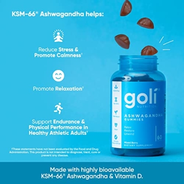 Goli Ashwagandha Gummies with Vitamin D - Relax & Restore