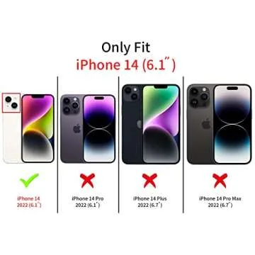 Fycyko iPhone 14 Case Glitter Luxury Bling Cover