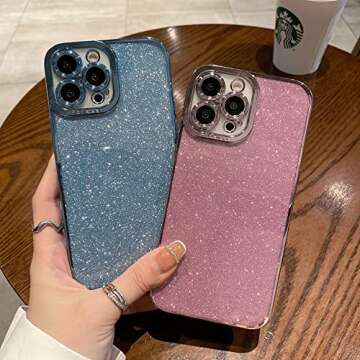 Fycyko iPhone 14 Case Glitter Luxury Bling Cover