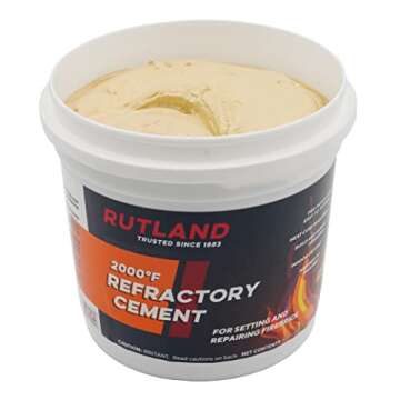 Rutland Products, 64 Fl Oz Rutland 610 Refractory Cement, Buff