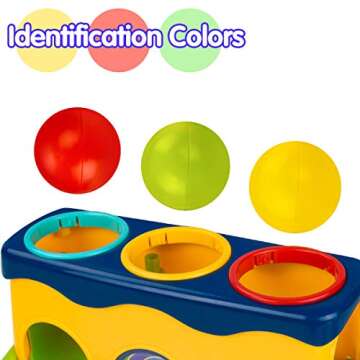 UNIH Hammer and Ball Drop Toy for 1 Year Olds
