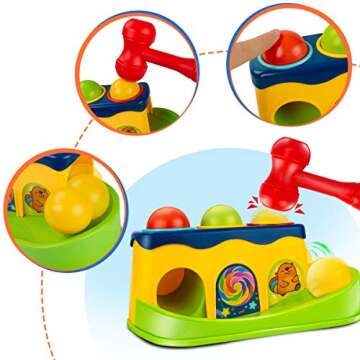 UNIH Hammer and Ball Drop Toy for 1 Year Olds