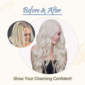 Easyouth Weft Hair Extensions Blonde Straight Human Hair Weft Extensions White Blonde Softness Sew in Weft Hair Extensions Human Hair Blonde Sew in Bundles Human Hair for Short 12Inch 70G