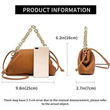 KingTo Stylish Dumpling Chain Pouch Bag for Women