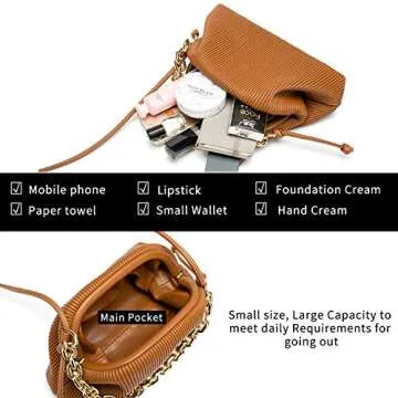 KingTo Stylish Dumpling Chain Pouch Bag for Women