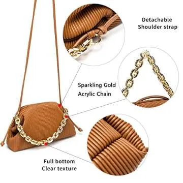 KingTo Stylish Dumpling Chain Pouch Bag for Women