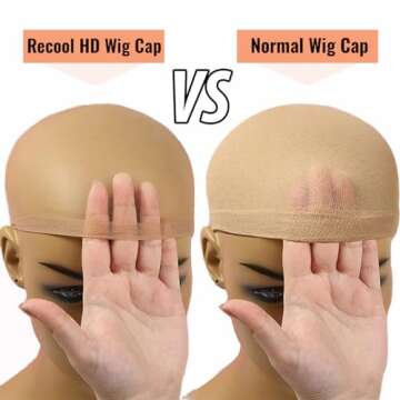 RECOOL 20 PCS HD Invisible Wig Cap for Lace Front Wigs