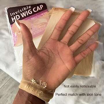 RECOOL 20 PCS HD Invisible Wig Cap for Lace Front Wigs