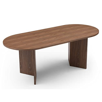 kevinplus 78'' Oval Dining Table for 6, Easy Assembly