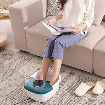 Foot Spa Bath Massager with Heat and Vibration for Home
