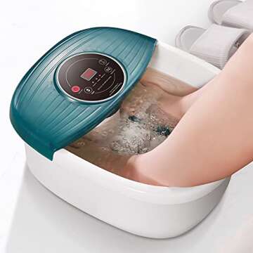 Foot Spa Bath Massager with Heat and Vibration for Home