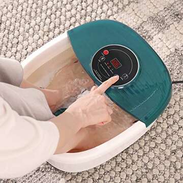 Foot Spa Bath Massager with Heat and Vibration for Home