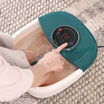 Foot Spa Bath Massager with Heat and Vibration for Home
