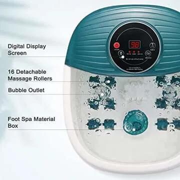 Foot Spa Bath Massager with Heat and Vibration for Home
