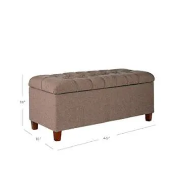 Stylish Homepop Ainsley Storage Ottoman Bench - Brown