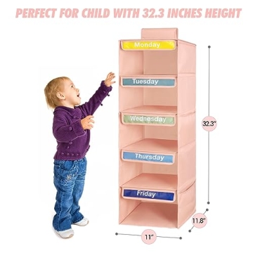 DoveeDosa Weekly Clothes Organizer for Kids