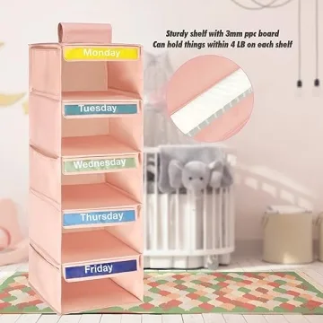 DoveeDosa Weekly Clothes Organizer for Kids