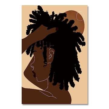 Boho African American Wall Art Canvas Print - Black Queen 16x24
