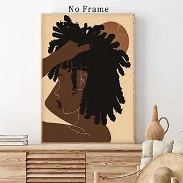 Boho African American Wall Art 16x24 Canvas Print