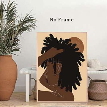 Boho African American Wall Art 16x24 Canvas Print