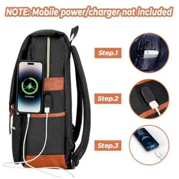 Stylish Ronyes Vintage Backpack with USB Port for All