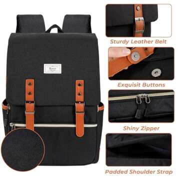 Stylish Ronyes Vintage Backpack with USB Port for All