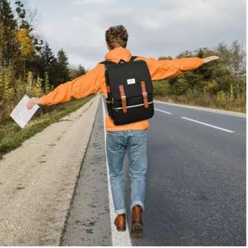 Stylish Ronyes Vintage Backpack with USB Port for All