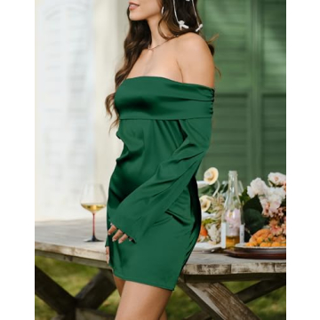 Elegant Off The Shoulder Satin Mini Dress for Women