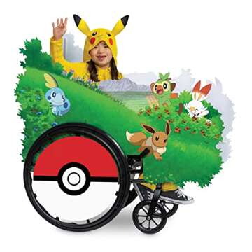 Disguise Pokemon Adaptive Wheelchair Cover Costume Accessory, Official Pokemon Rolling Costume for W...