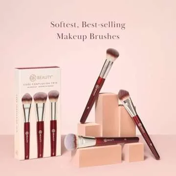 BK Beauty Core Complexion Trio Makeup Brushes Set – 3PC