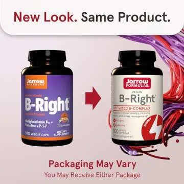 Jarrow Formulas B-Right, Optimized B Complex Featuring Vitamin B1, B2, B5, B6, B12 and B9 to Support...