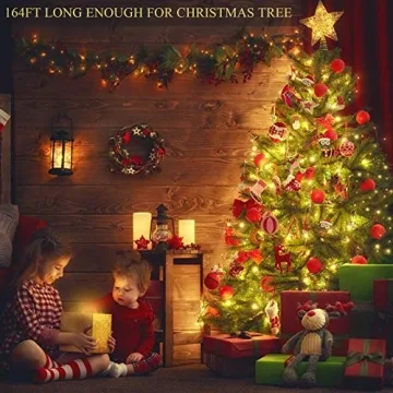 Decute 500LED Christmas String Lights Dimmable Remote Control