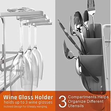 GSlife Rustproof Dish Drying Rack - Elegant Kitchen Essential