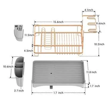 GSlife Rustproof Dish Drying Rack - Elegant Kitchen Essential