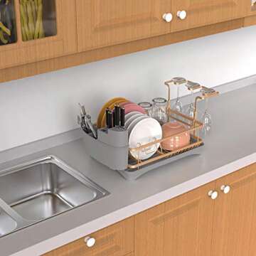 GSlife Rustproof Dish Drying Rack - Elegant Kitchen Essential