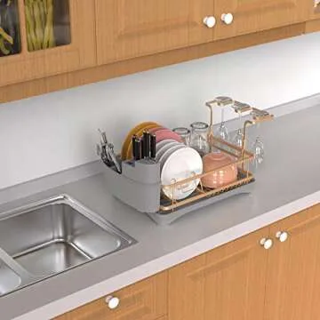 GSlife Rustproof Dish Drying Rack - Elegant Kitchen Essential