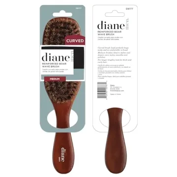 Diane Boar Bristle Curved Wave Brush for Thick Hair