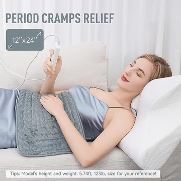 Heating Pad for Back Pain Relief & Cramps, KOT Heating Pads with Auto Shut Off Large, 6 Heat Settings Electric Heated Pad, Gifts for Women, Gifts for Men, 12" x 24"
