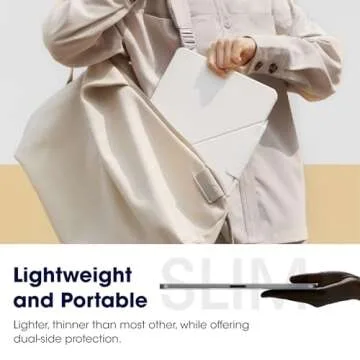 PITAKA iPad Pro 12.9 Case, Compatible with iPad Air 13 Inch (M2) & iPad Pro 12.9 (3-6th Gen) 2022/2021/2020/2018, Lightweight Portrait/Landscape Magnetic Case with 4 Standing Angles - White