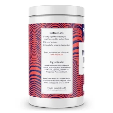 Petpost Dog Wrinkle Wipes - XL Coconut Oil Solution - 60 ct