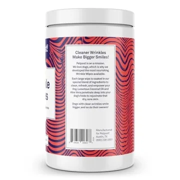 Petpost Dog Wrinkle Wipes - XL Coconut Oil Solution - 60 ct