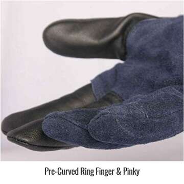 Black Stallion GT7120-NB BSX Grain Goatskin & Flame-Resistant Stretch Knit Cotton TIG Glove, Medium