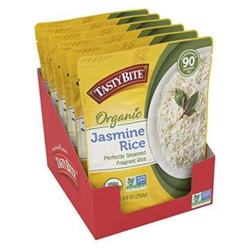 Tasty Bite Jasmine Rice, Microwaveable Cooked Rice, 8.8 Ounce (Pack of 6)